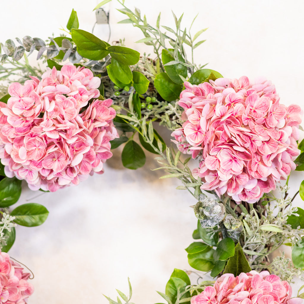 Pink Hydrangea Wreath