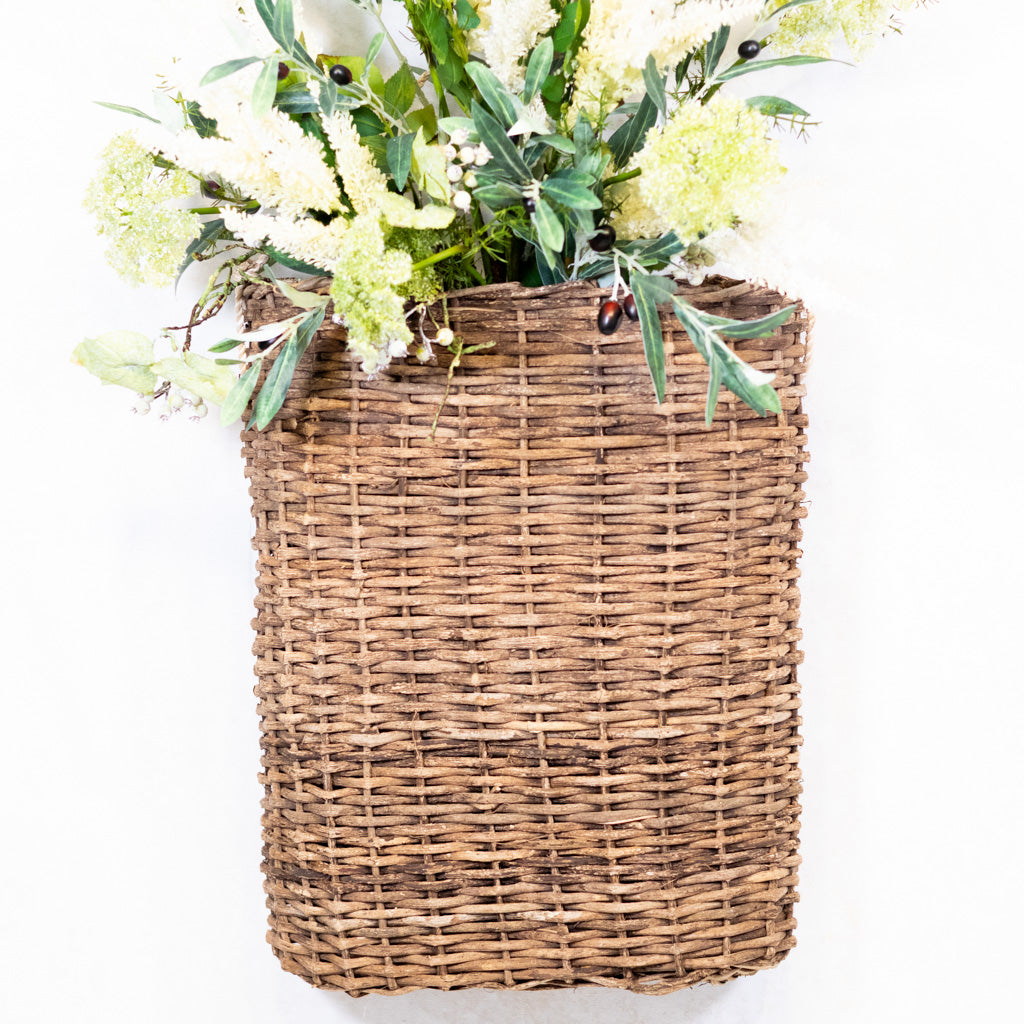Basket Woven Square with Rope Hanger