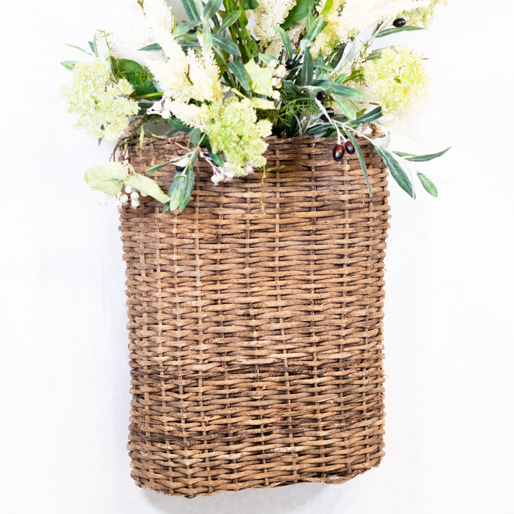 Basket Woven Square with Rope Hanger