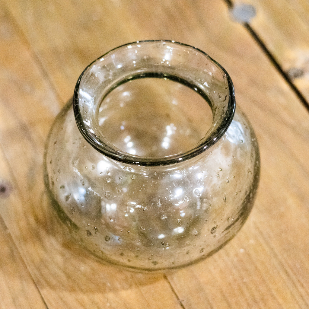 Recycle Stone Glass Chubby Vase