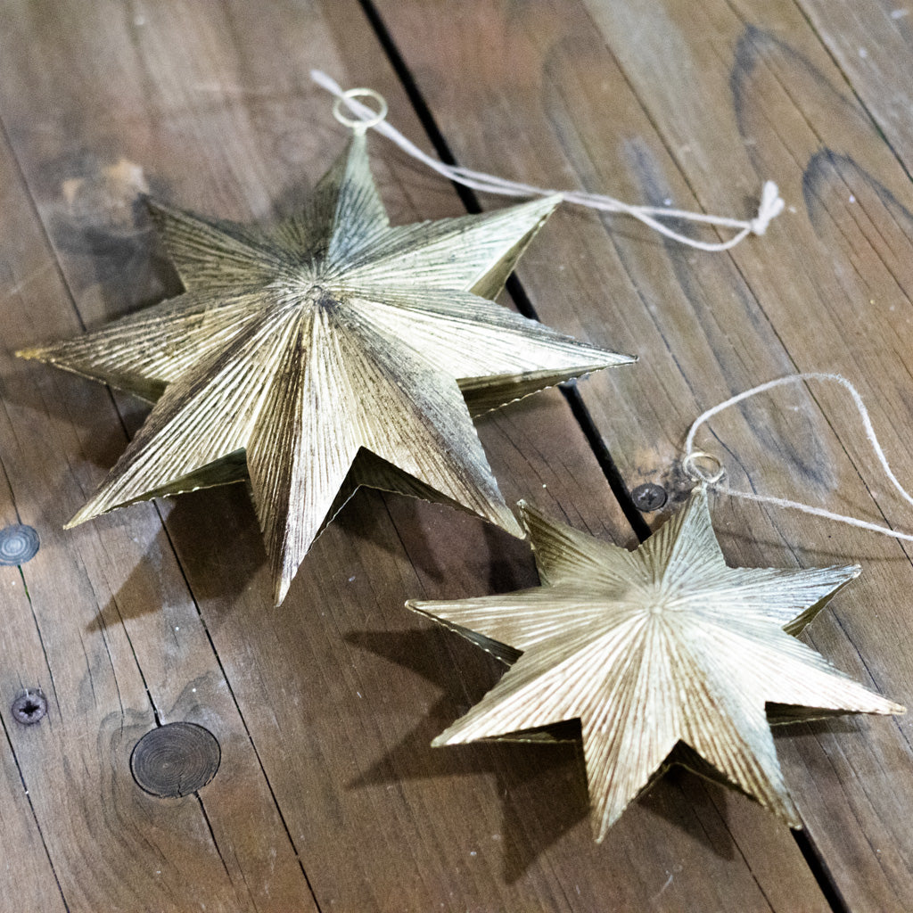 Hanging Aluminum Star Large Ornament