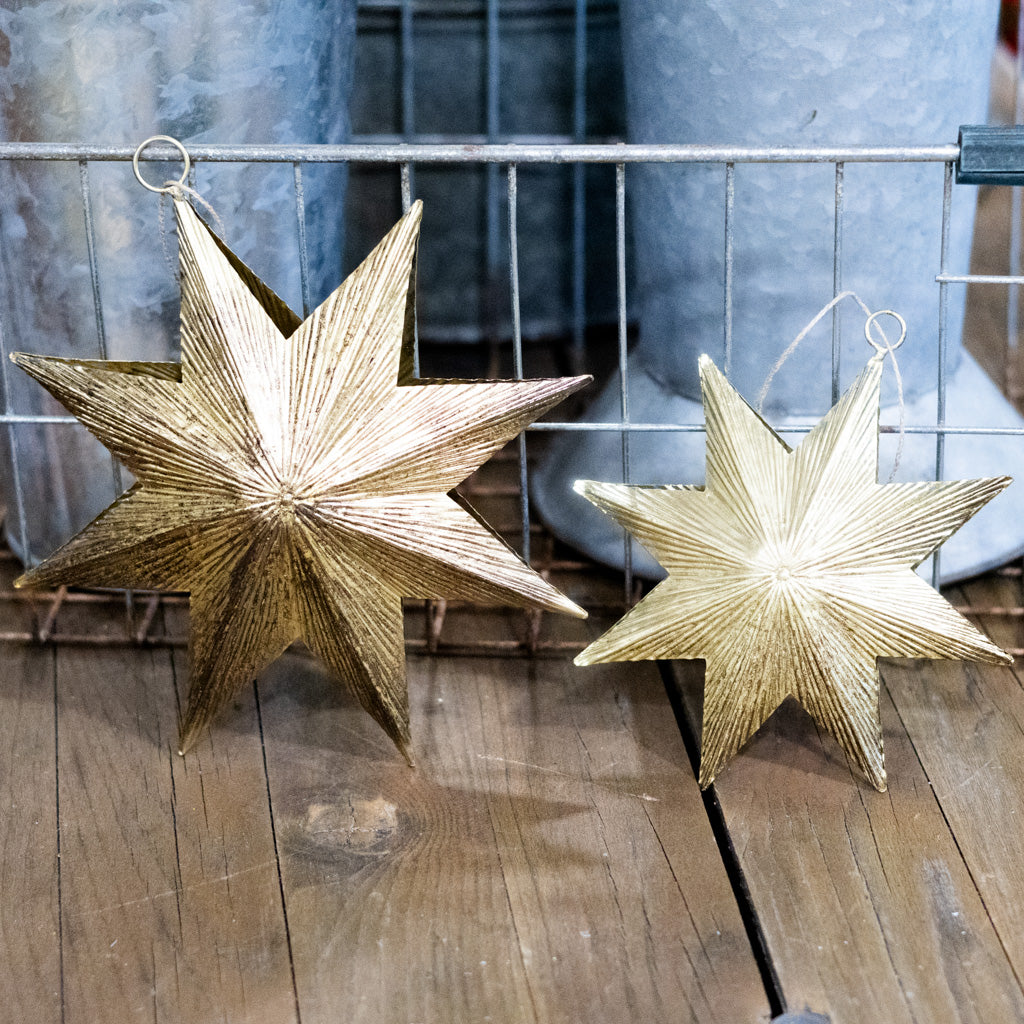 Hanging Aluminum Star Small Ornament