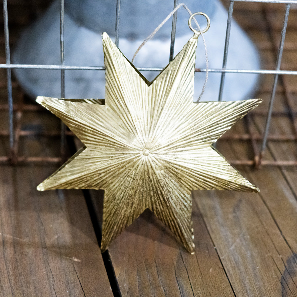 Hanging Aluminum Star Small Ornament