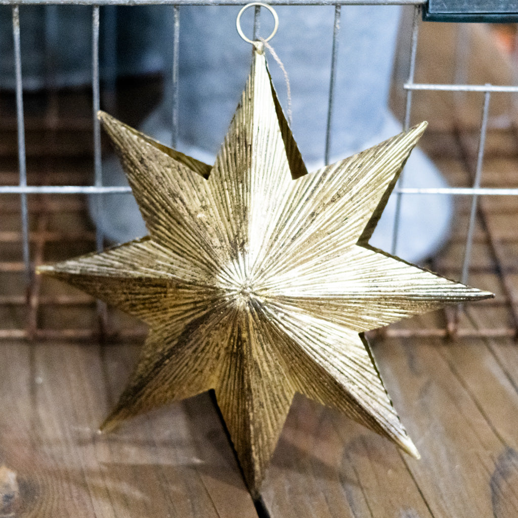 Hanging Aluminum Star Large Ornament