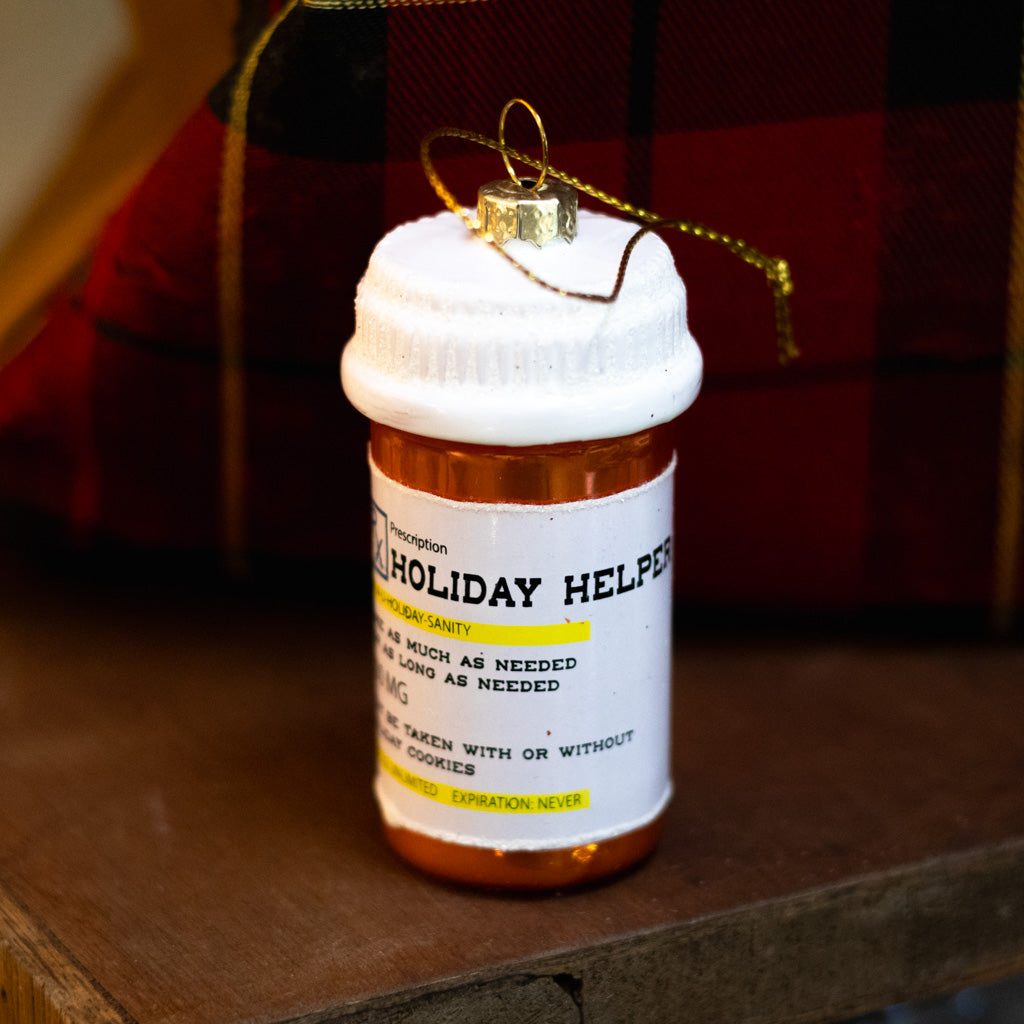 Holiday Helpers Glass Ornament