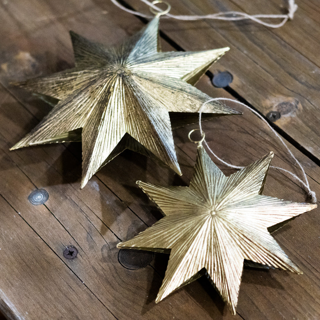 Hanging Aluminum Star Small Ornament
