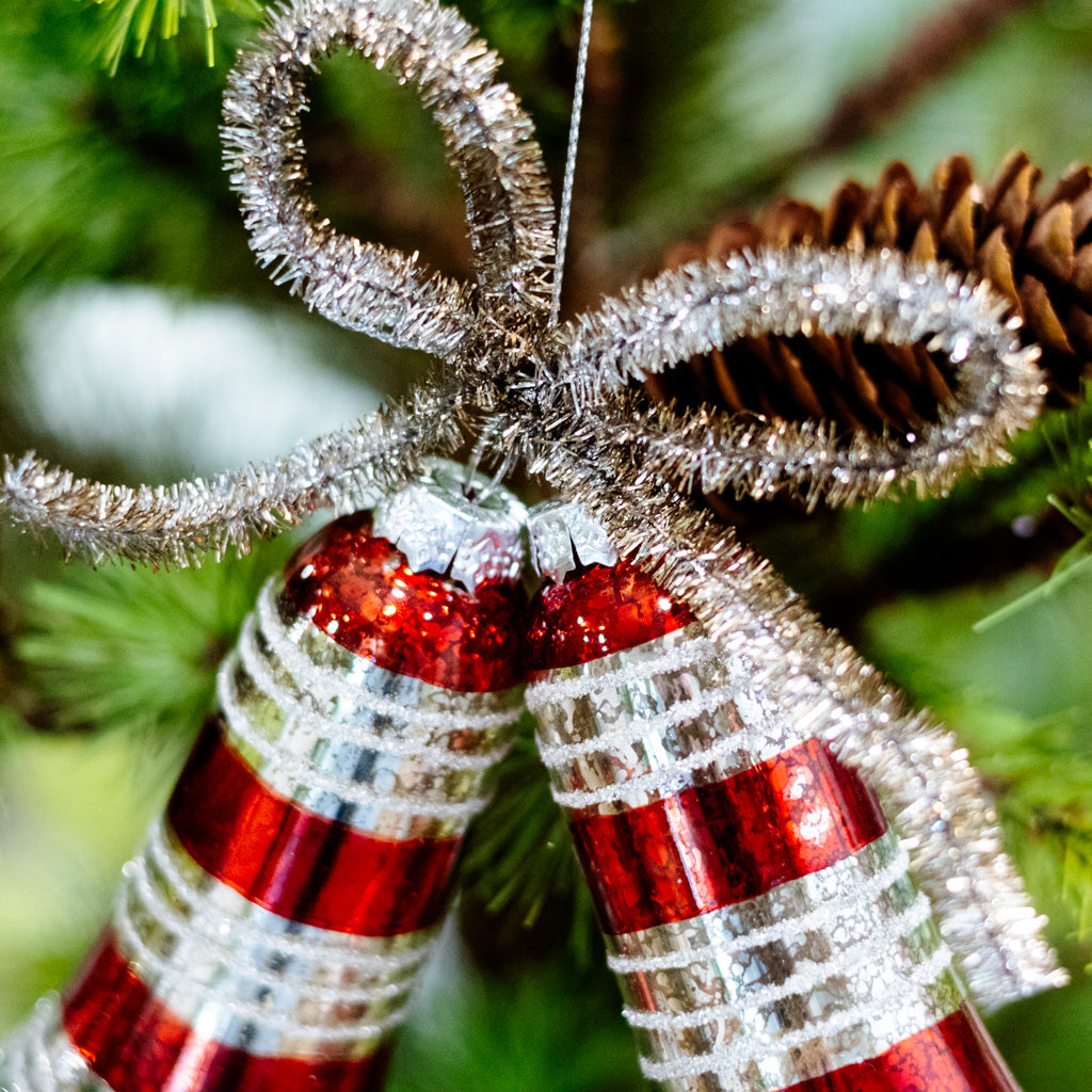 Glass Double Bell Ornament