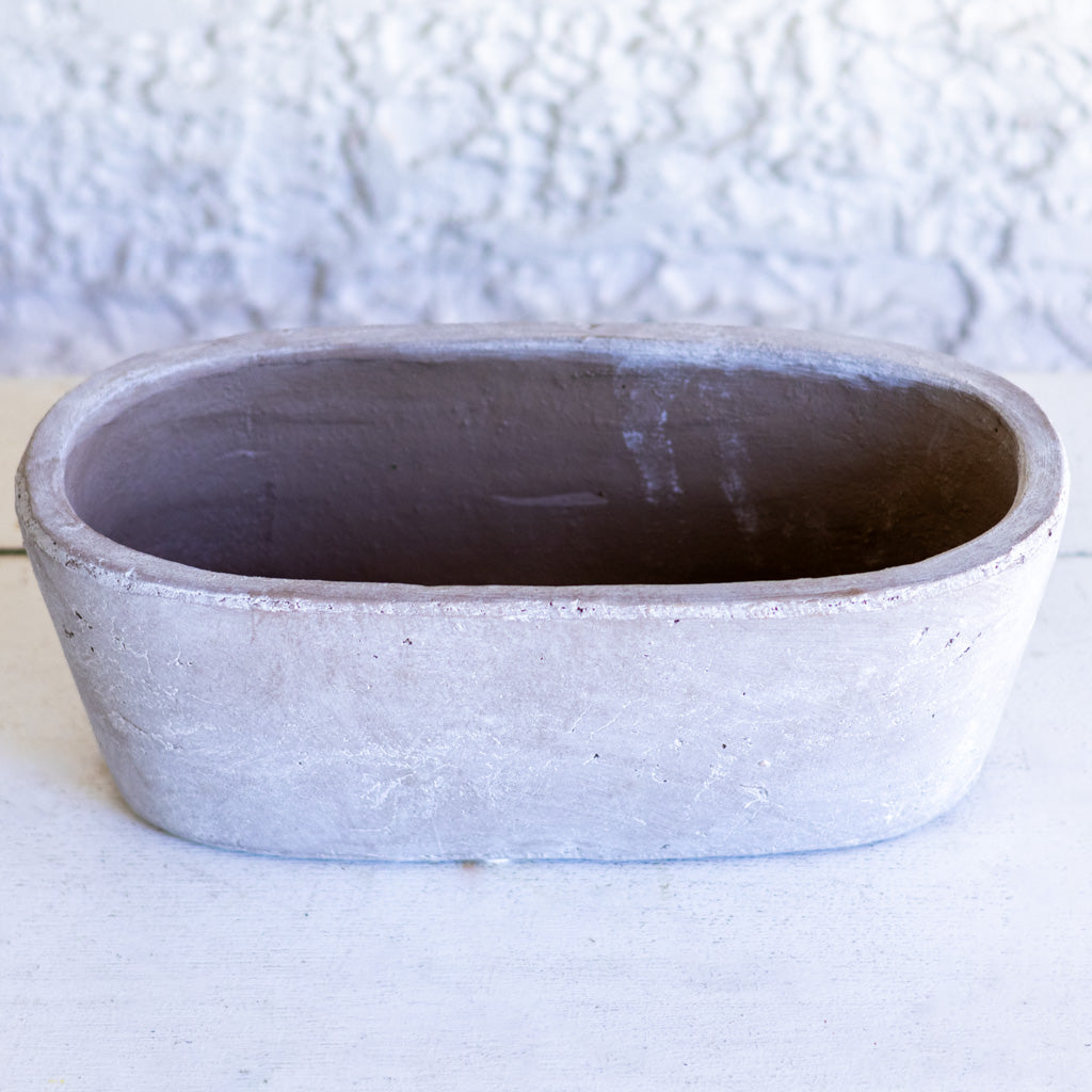 Stonewashed Deep Oval Container