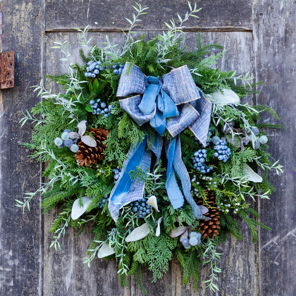 Blue Christmas Wreath