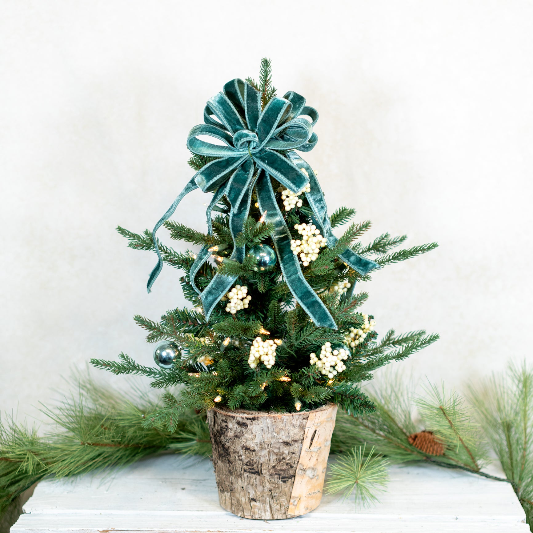 2 ft. Winter Blues Pre-Lit Decorated Tree