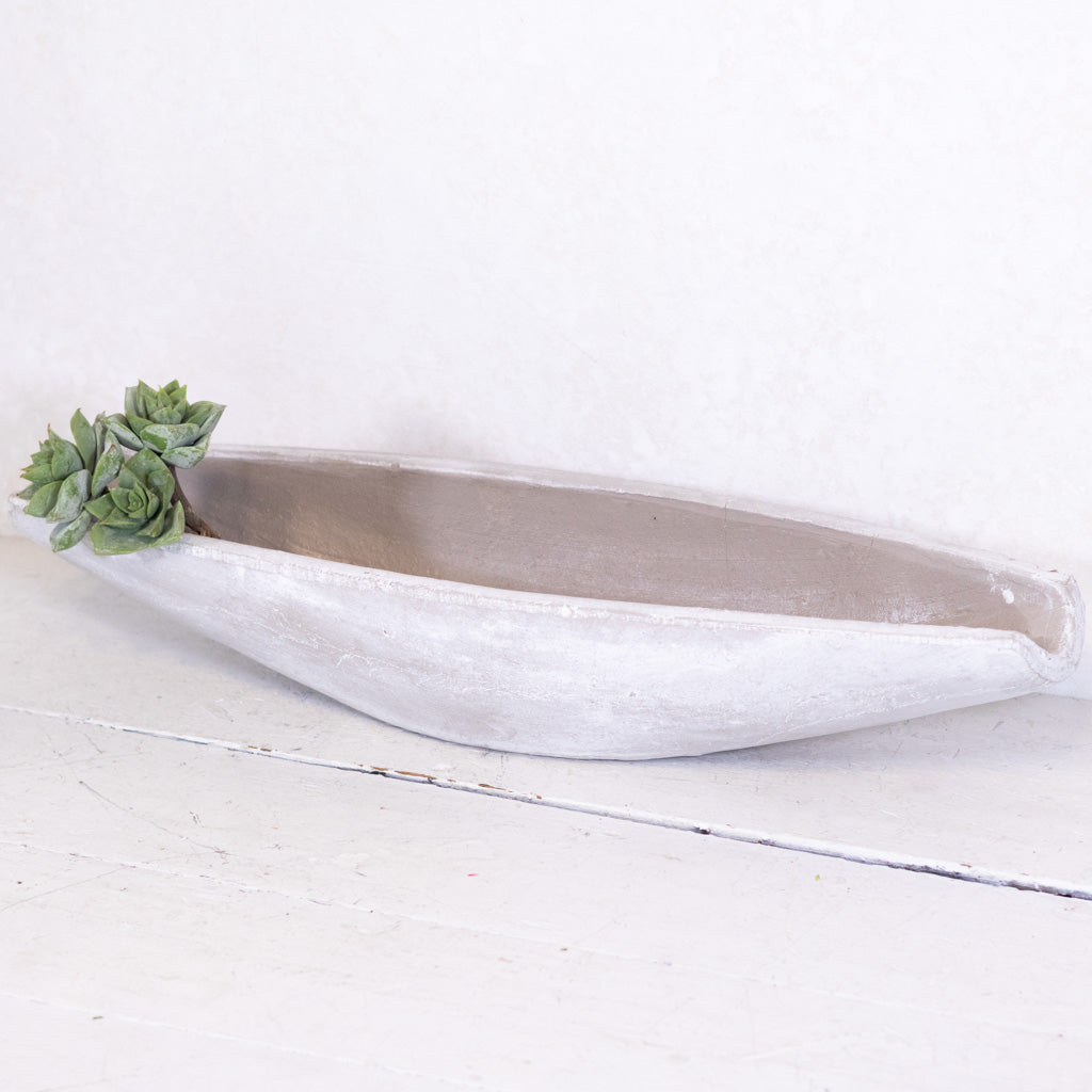 Stonewashed Concrete Boat Container Large