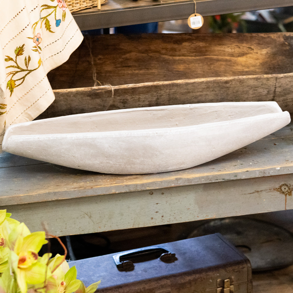 Stonewashed Concrete Boat Container Large