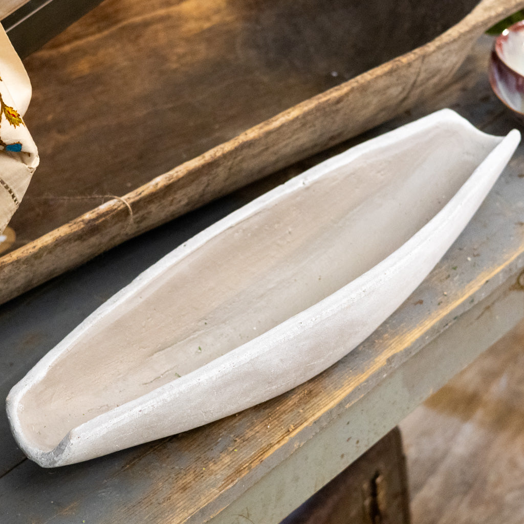 Stonewashed Concrete Boat Container Large