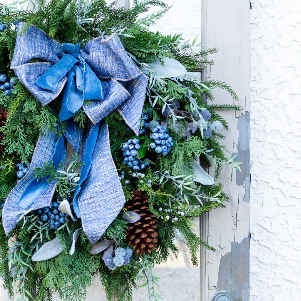 Blue Christmas Wreath