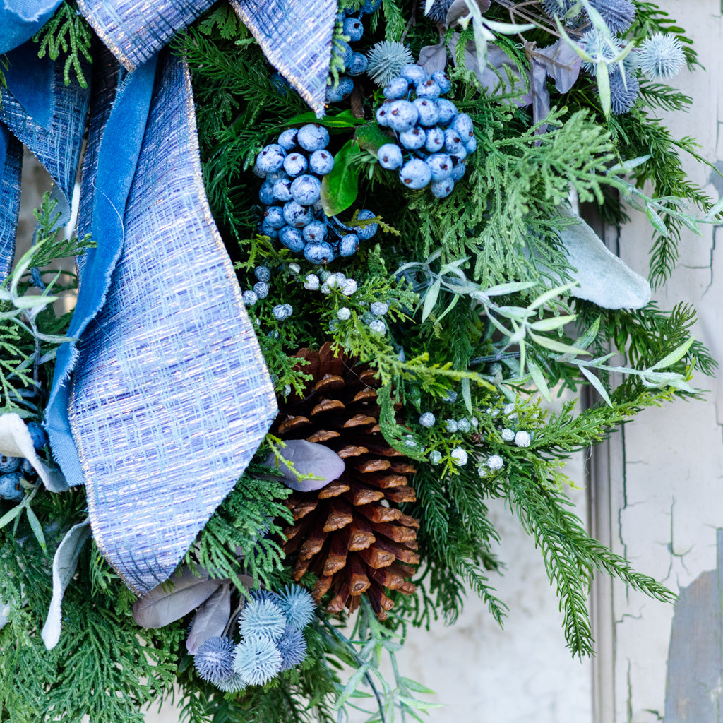 Blue Christmas Wreath