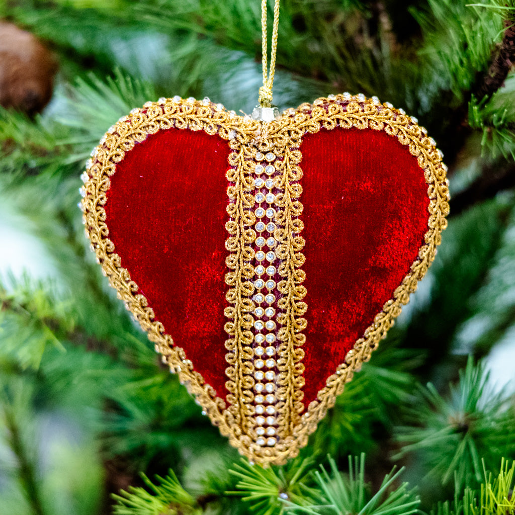 Red Velvet Heart Ornament