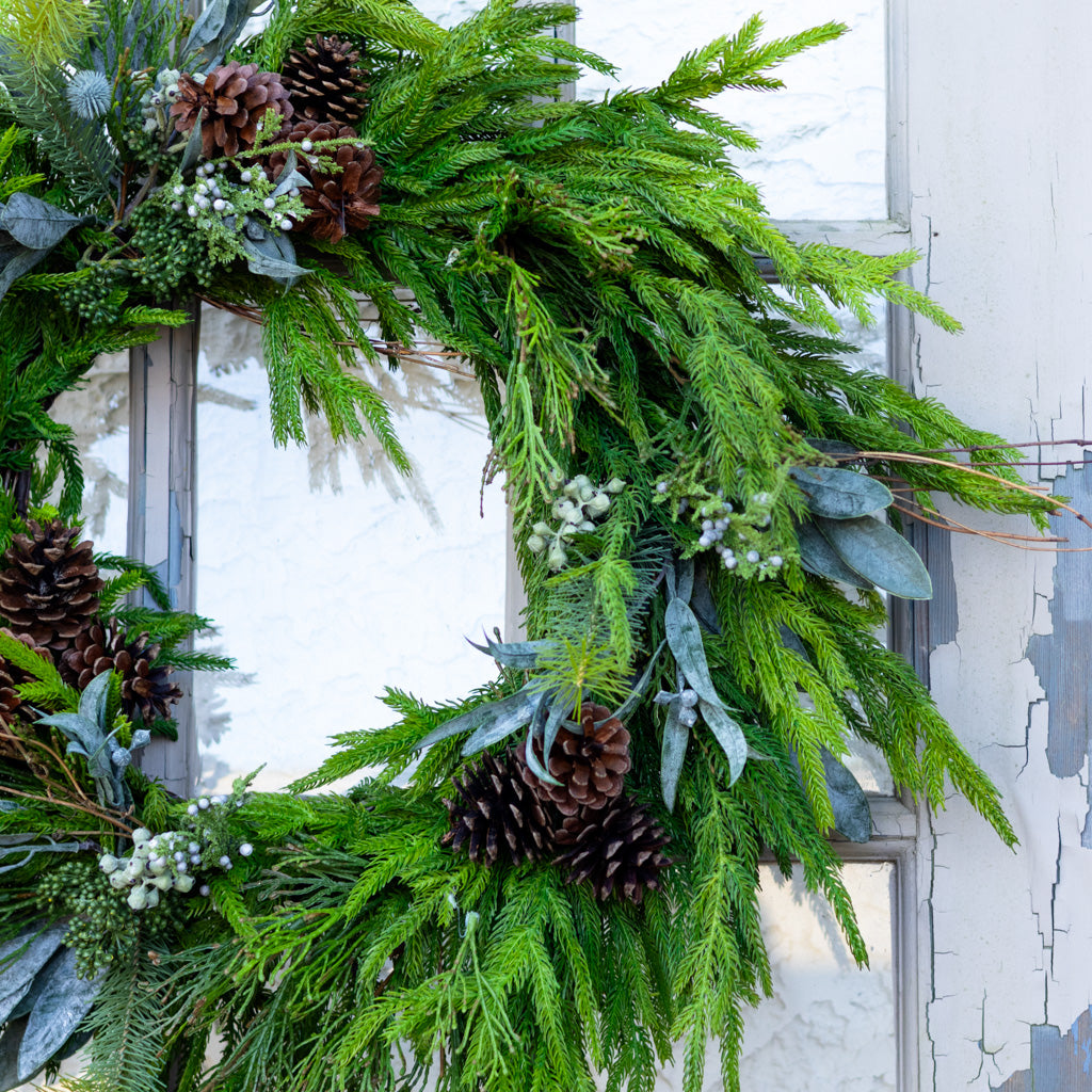 Faux Real Evergreen Wreath