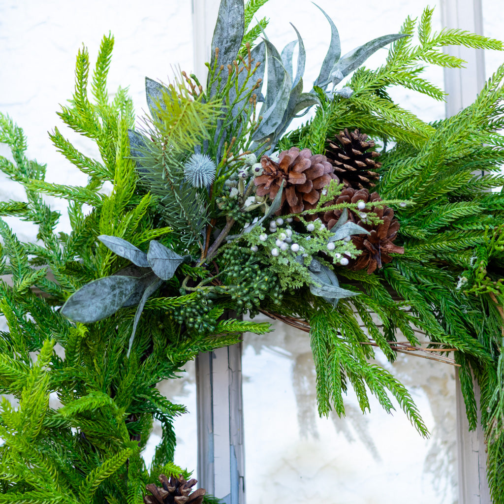 Faux Real Evergreen Wreath