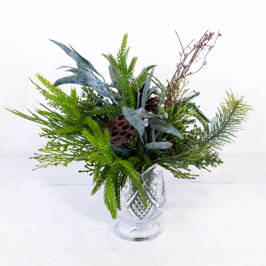 Faux Real Evergreen Holiday Petite Bouquet