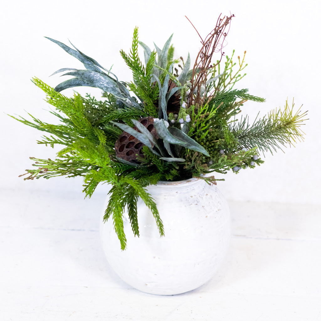 Faux Real Evergreen Holiday Petite Bouquet
