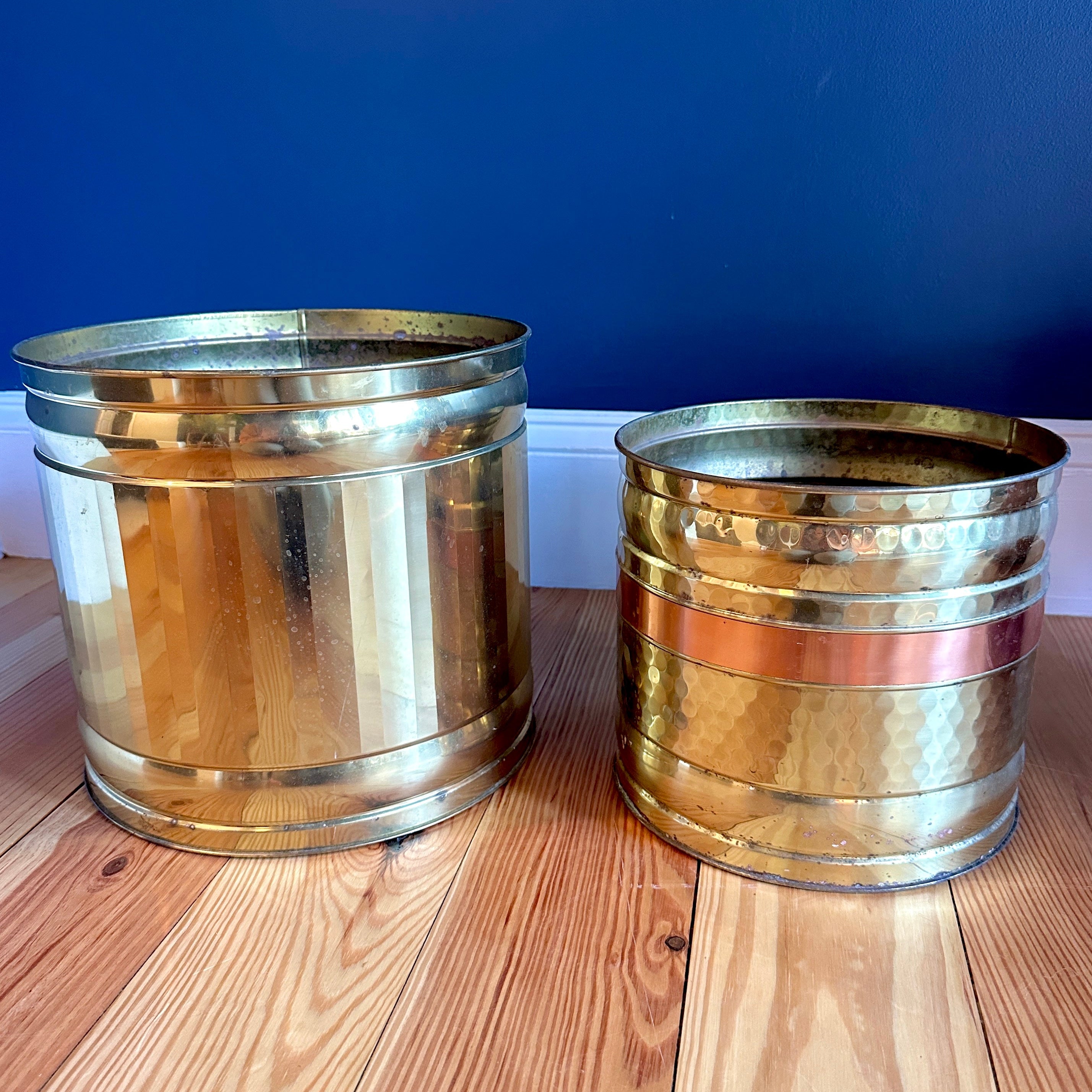 MCM Pair of Copper Pots/Planters