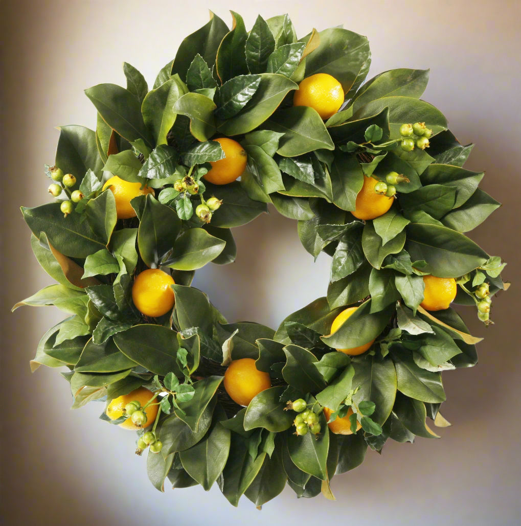 Yellow Citrus Lemon Wreath