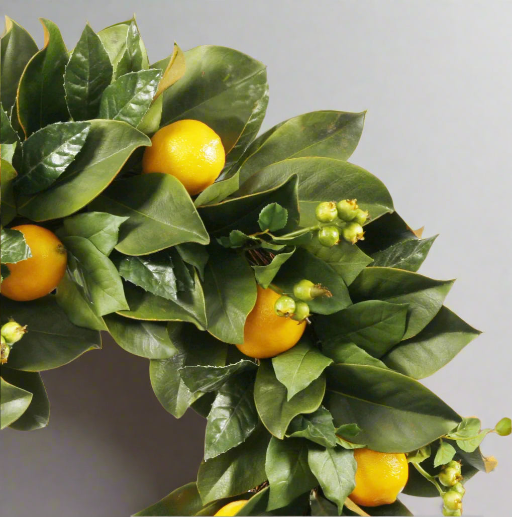 Yellow Citrus Lemon Wreath