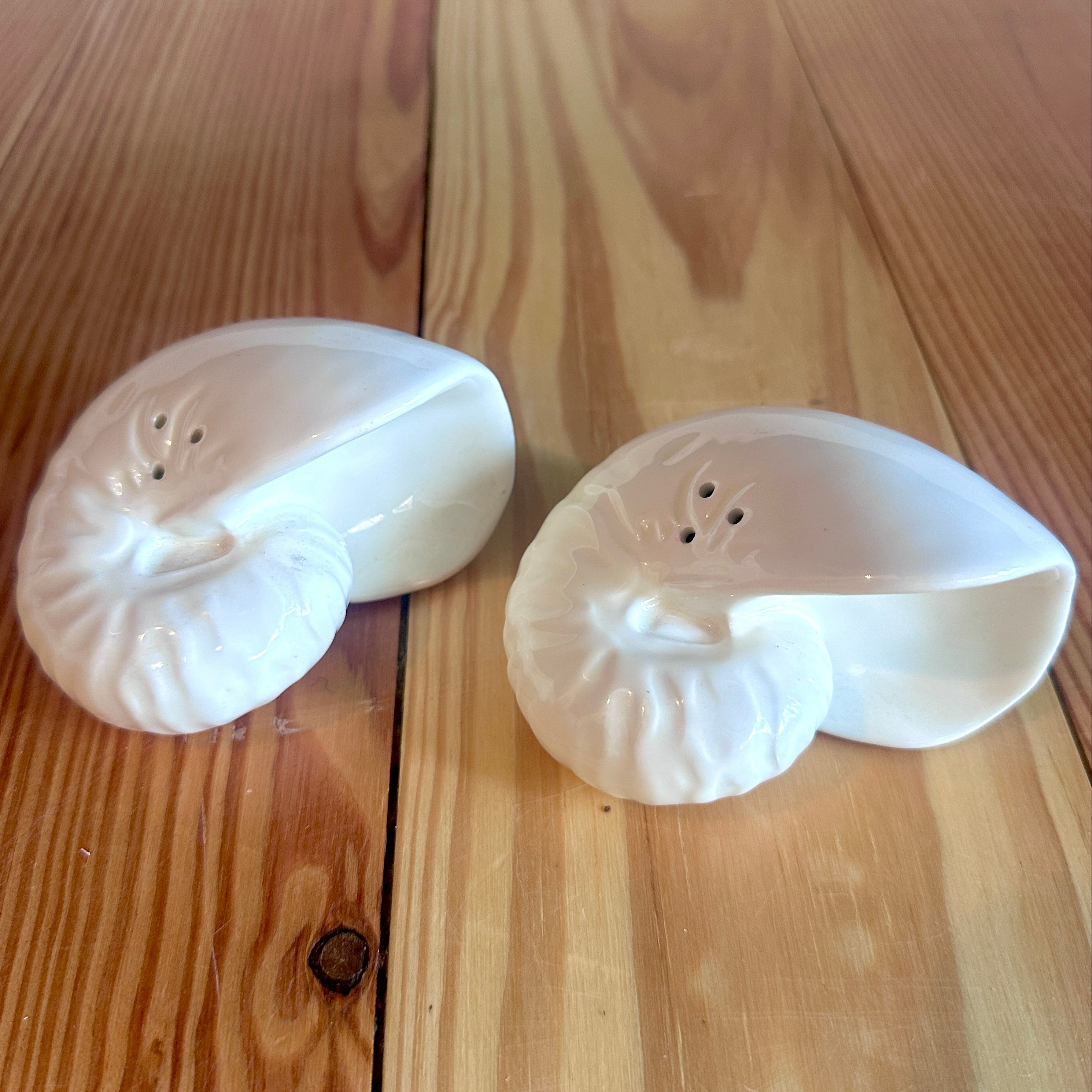 Vintage Shell Salt and Pepper Shakers