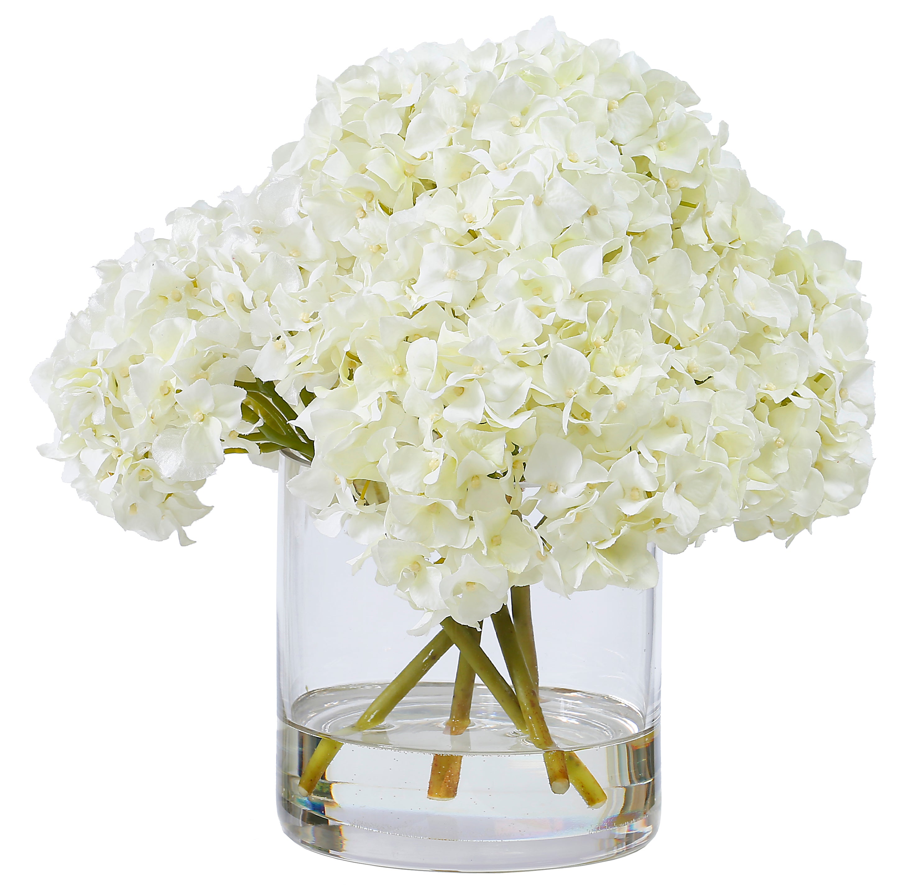 White Hydrangeas in Glass