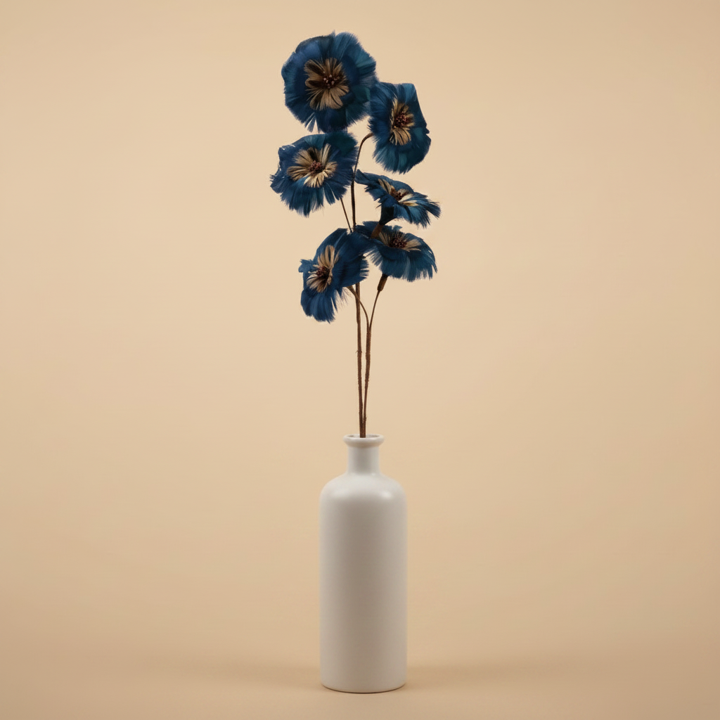 Blue Feather Flower Stem