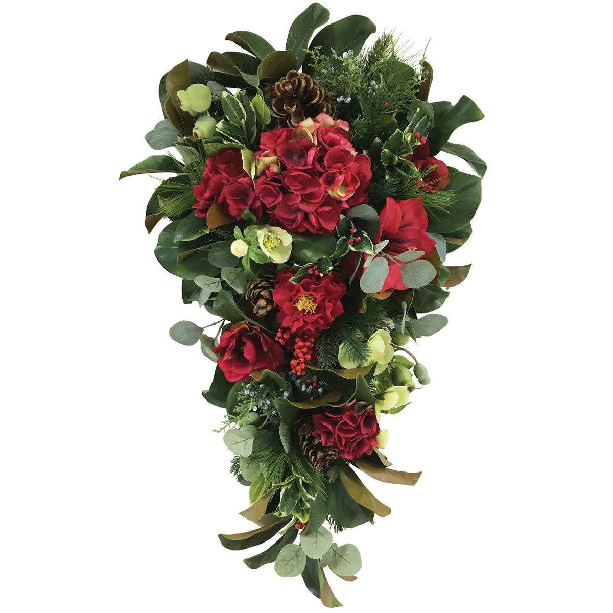 Hydrangea, Amaryllis, and Camelia Teardrop