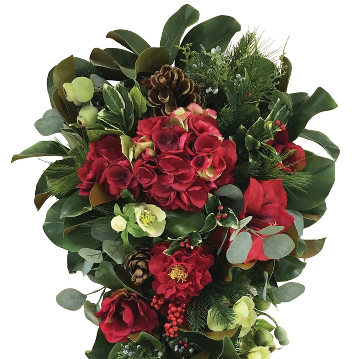 Hydrangea, Amaryllis, and Camelia Teardrop
