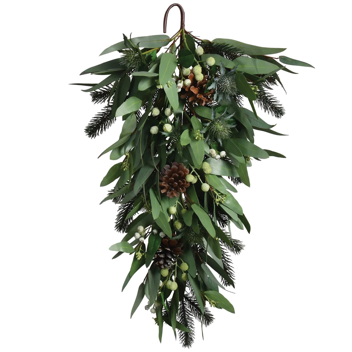 Eucalyptus, Berry, Pine Needle and Cone Teardrop