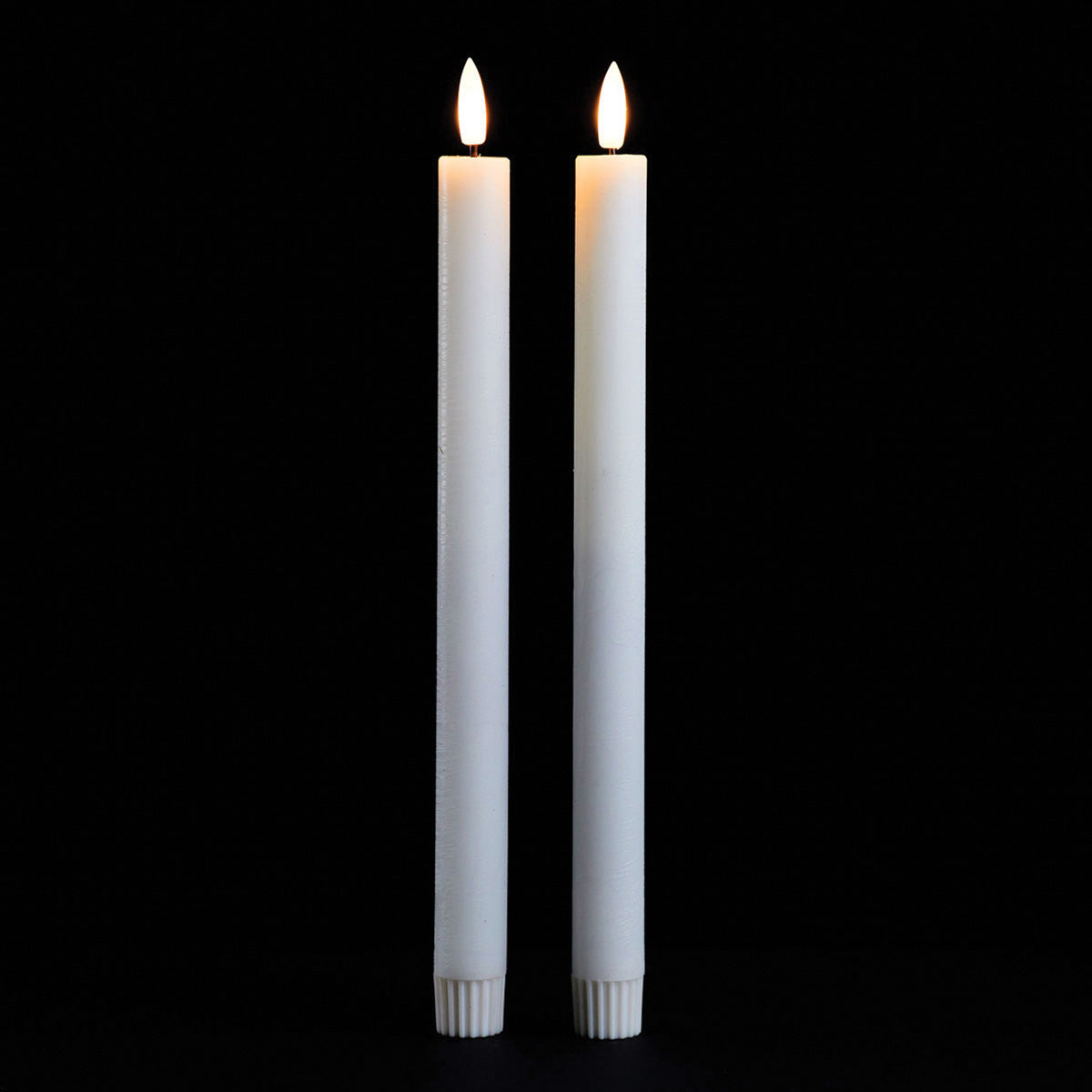 Taper Flameless Cream Candle Set of Two