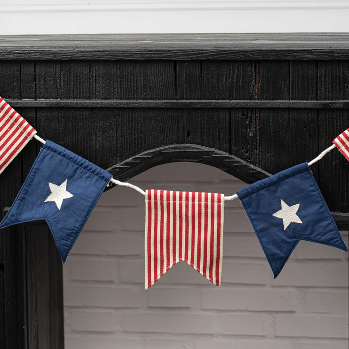 Canvas Bunting Flags, Red White Blue