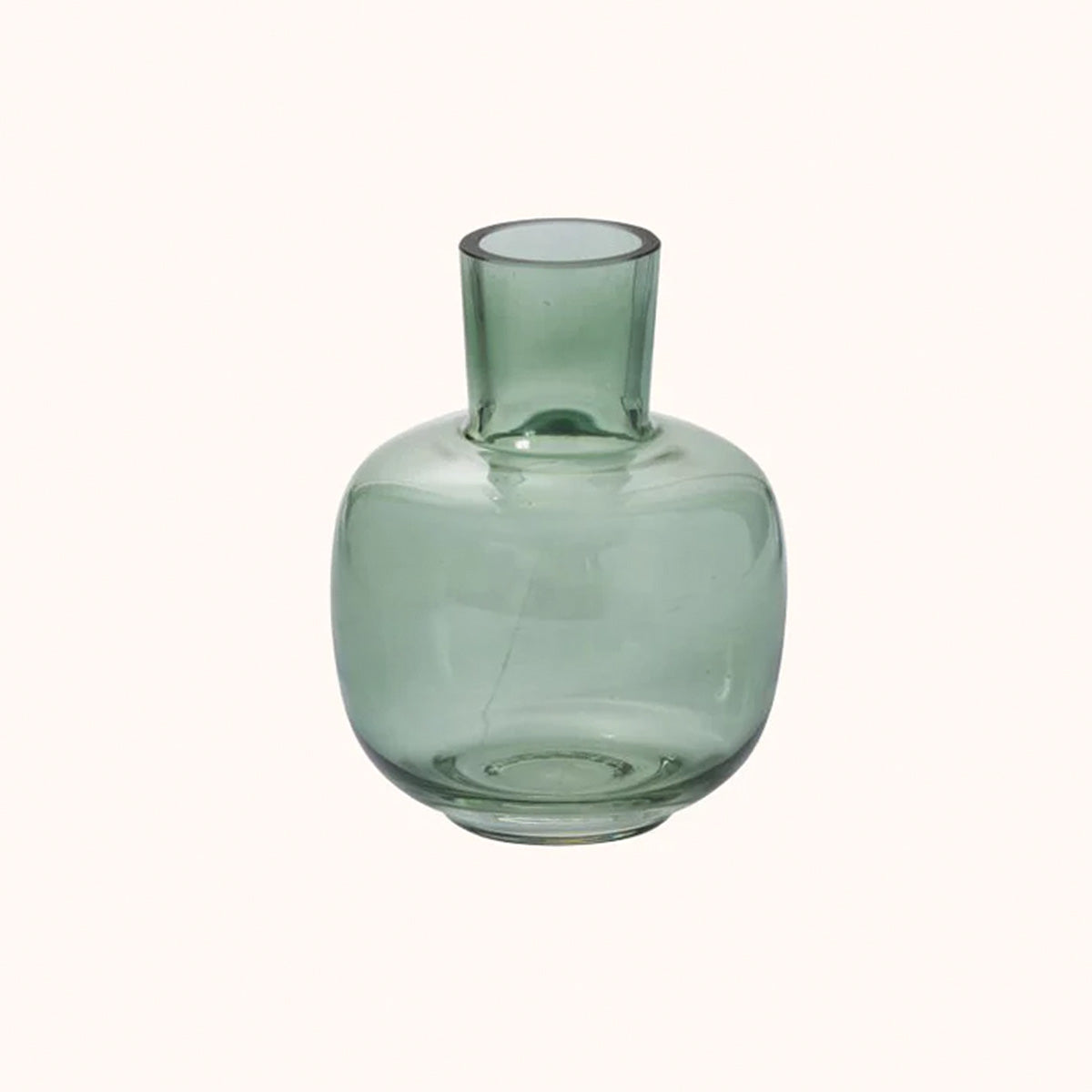 Green Hana Glass Vase Short