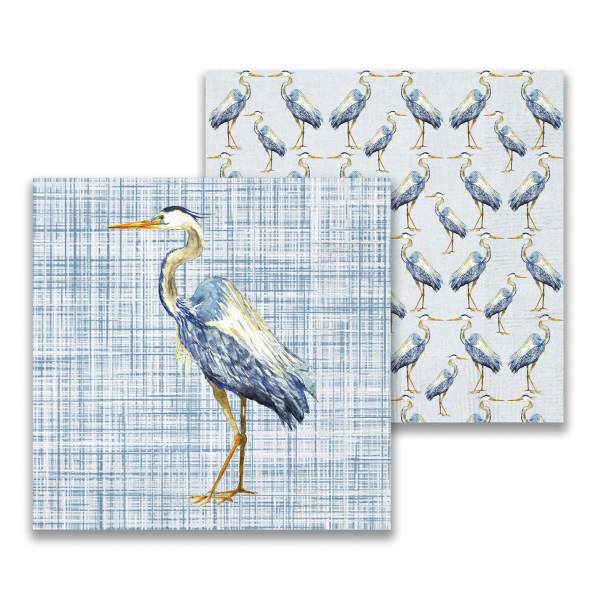 Paper Cocktail Napkins Blue Heron