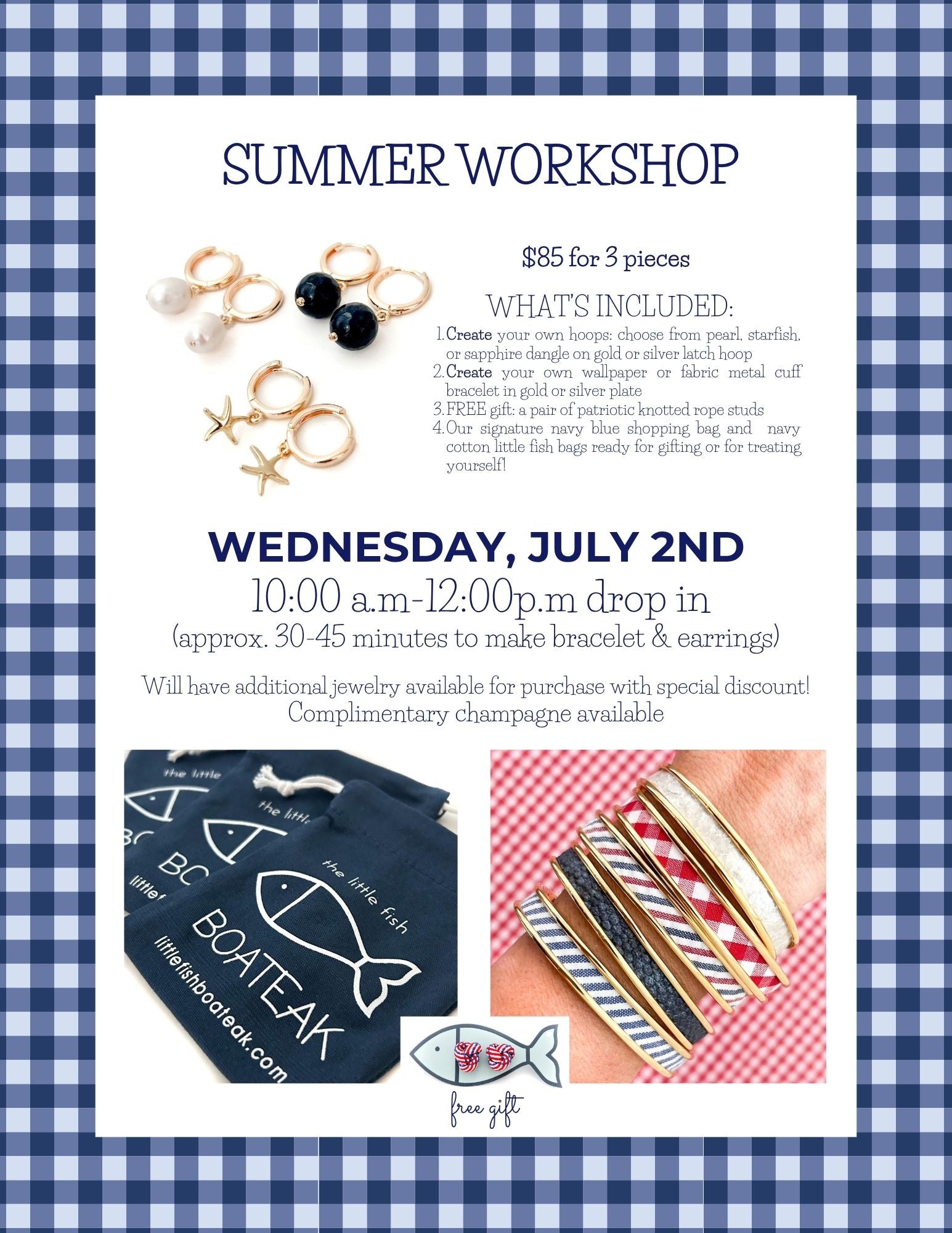 07.02.2025 @ 10:00AM | Little Fish Boateak Summer Jewelry Making Workshop