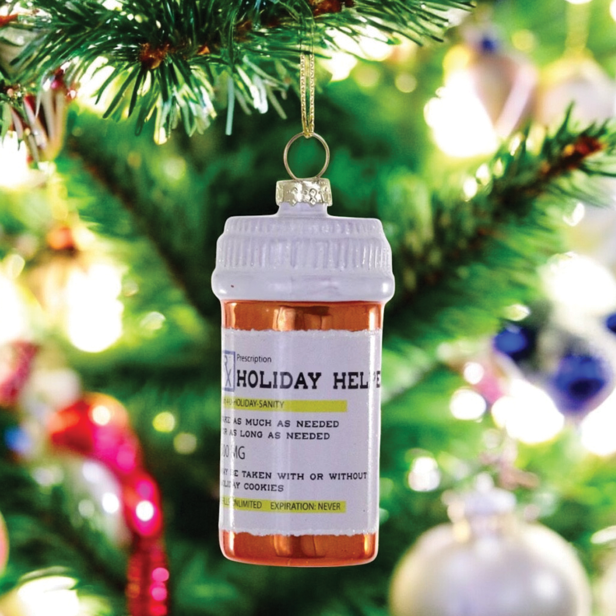 Holiday Helpers Glass Ornament