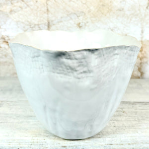 Ceramic Pot White Shiny Small
