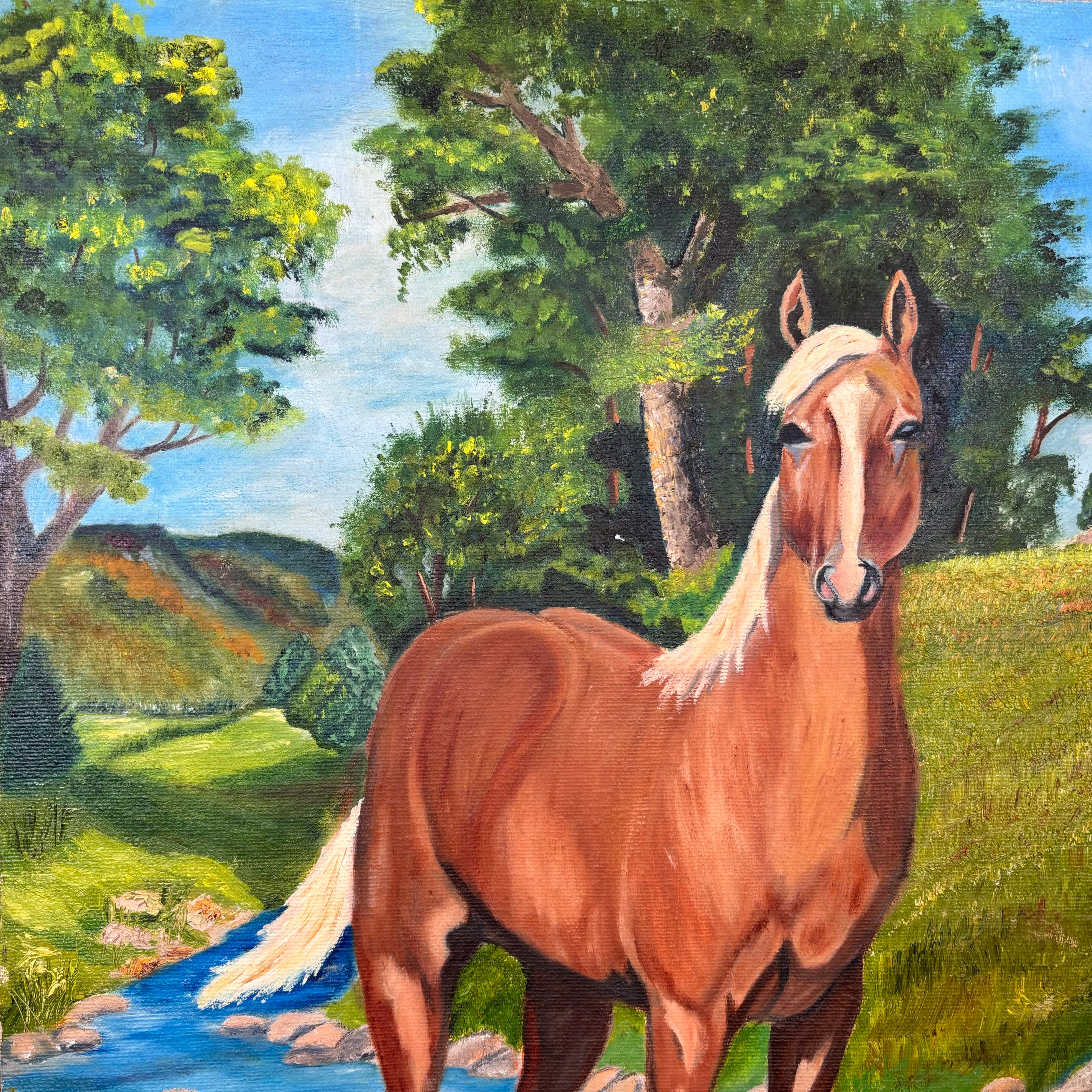 Vintage Paint by Numbers Horse Art