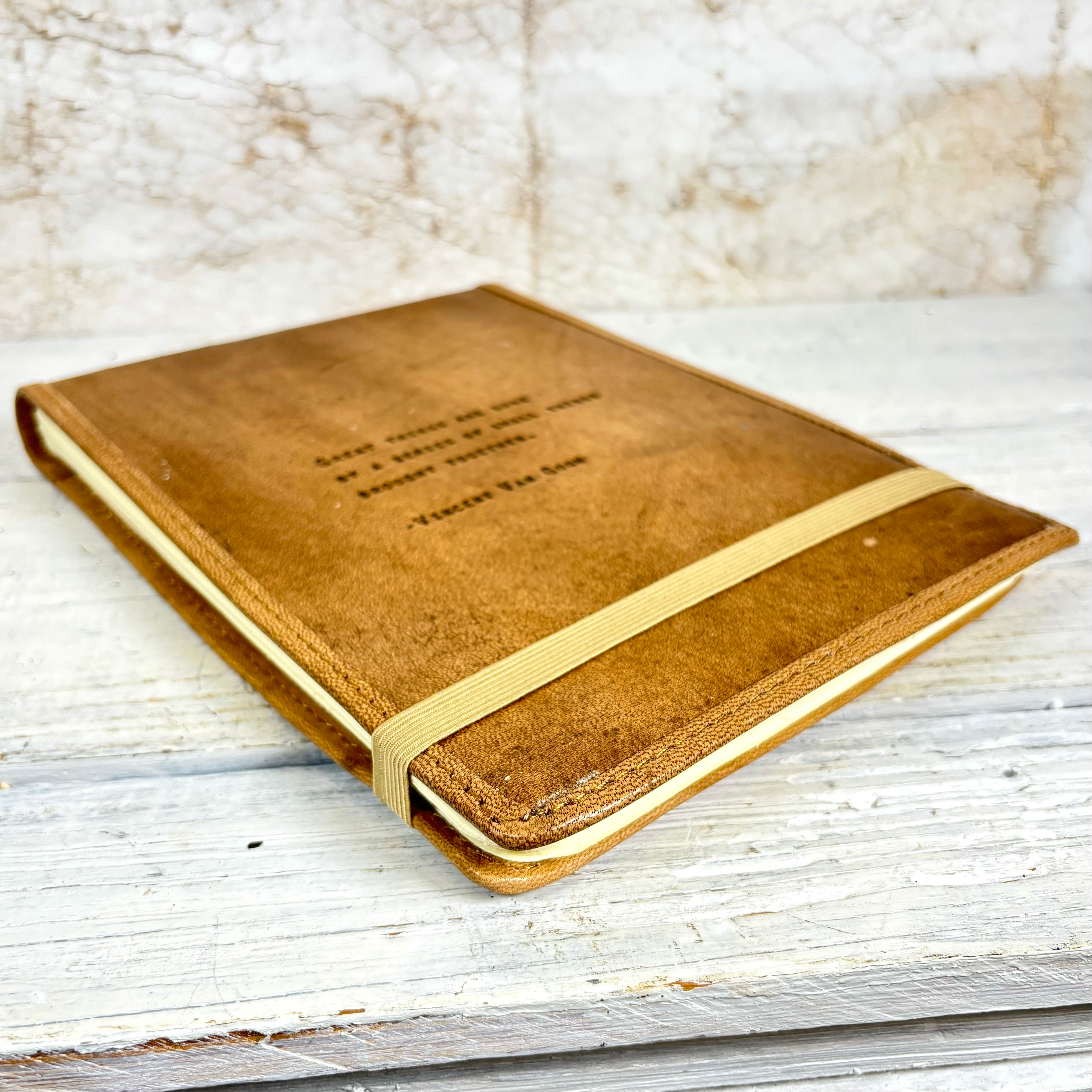 Large Vincent Van Gogh Hand-Stamped Leather Journal
