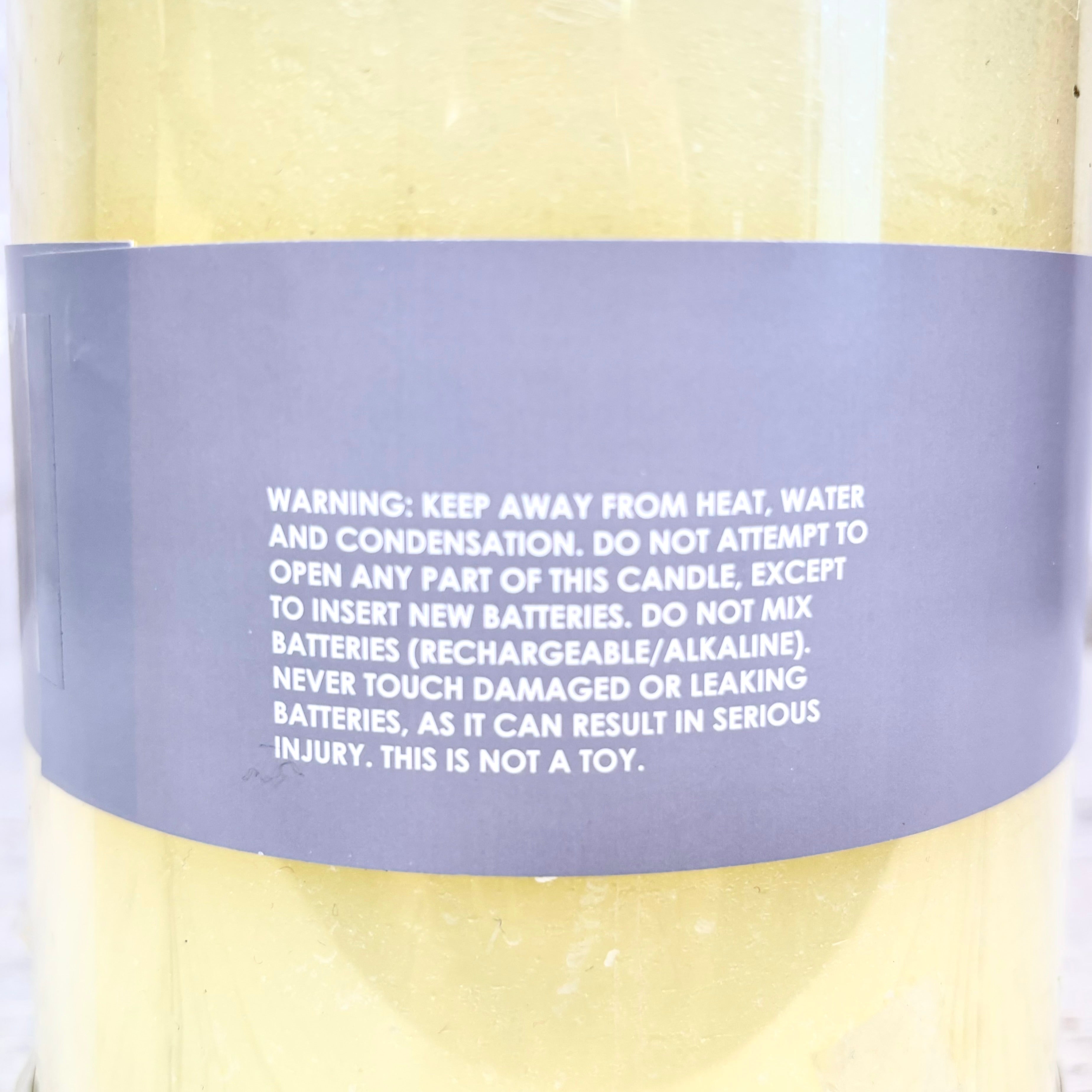 Flameless Flickering Candle with Timer Ivory Small