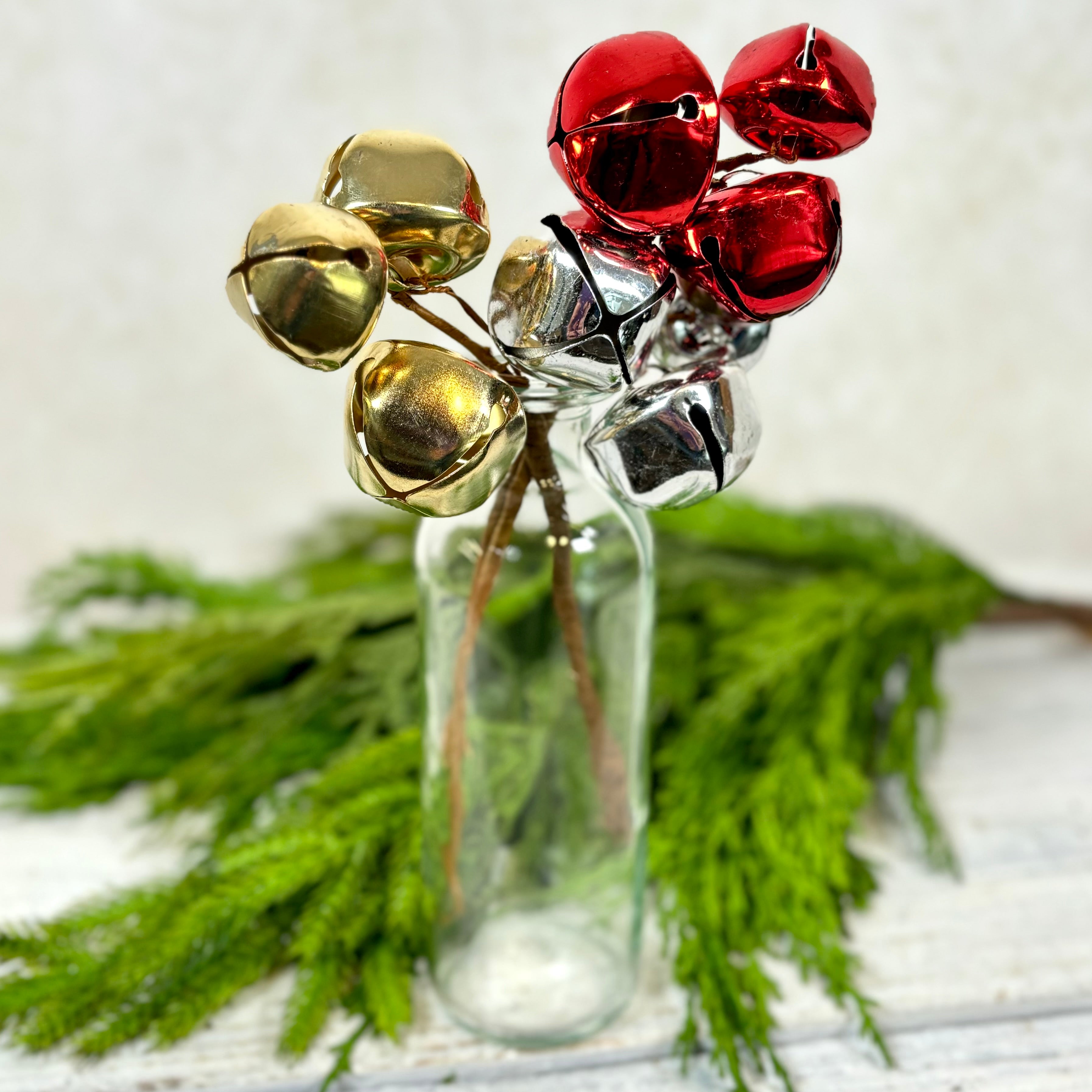 Metal Silver Jingle Bell Pick