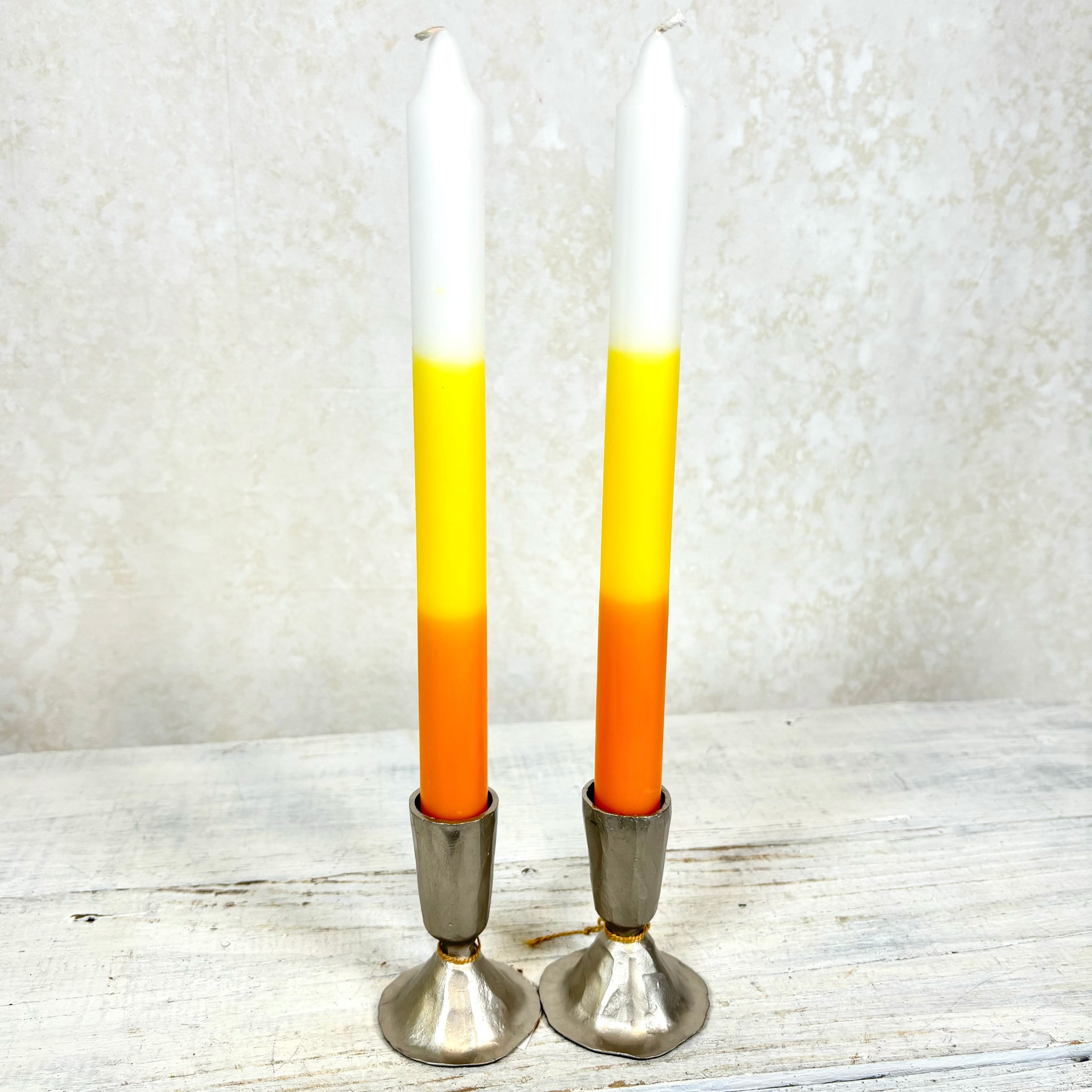 Candy Corn Elongated Candle Box of Two