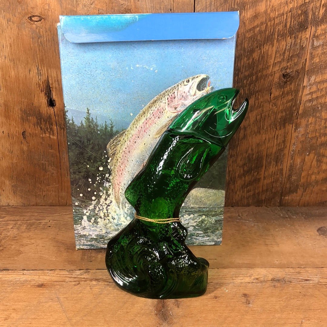 1970's Avon Trout Cologne Decanter with Box