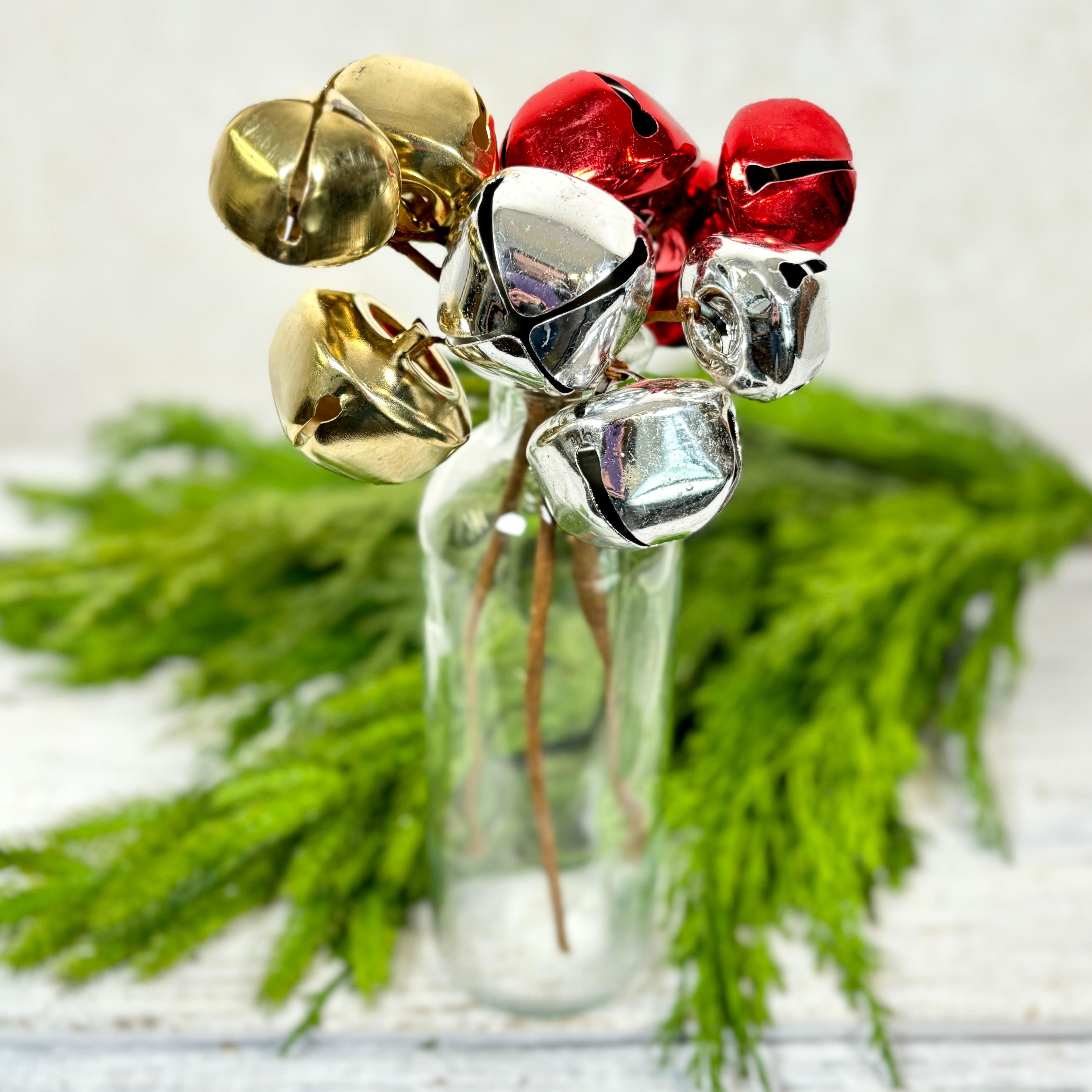 Metal Silver Jingle Bell Pick