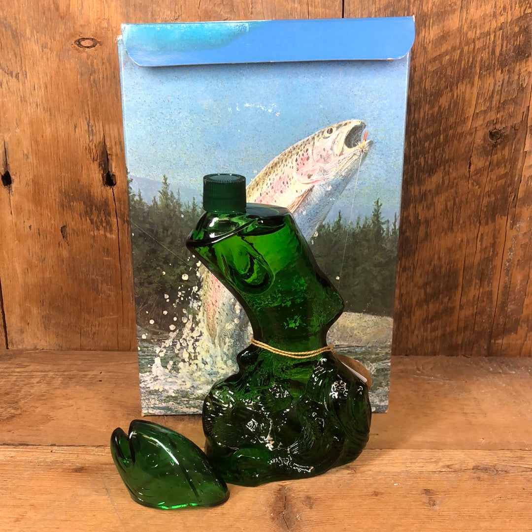 1970's Avon Trout Cologne Decanter with Box