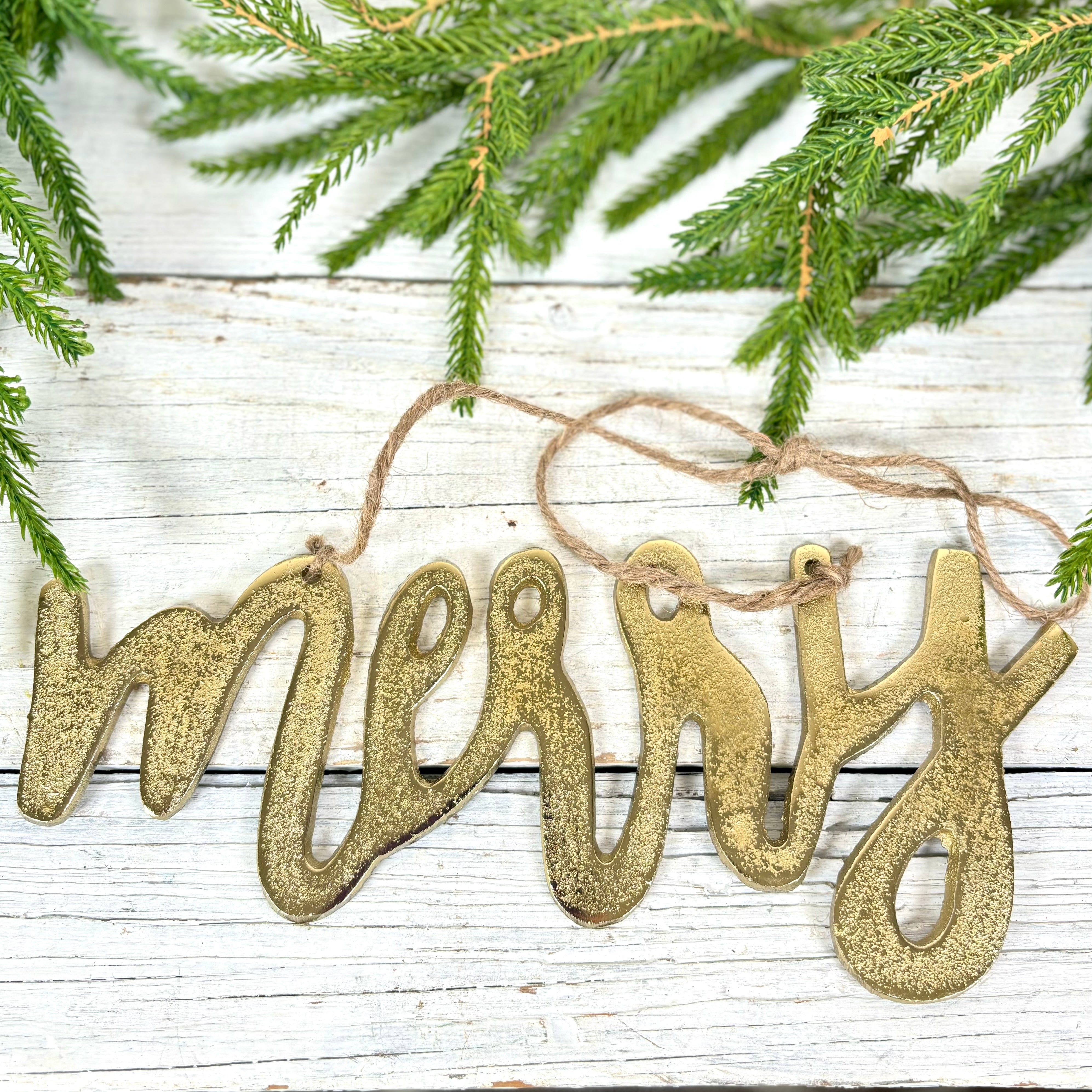 Gold Merry Sign