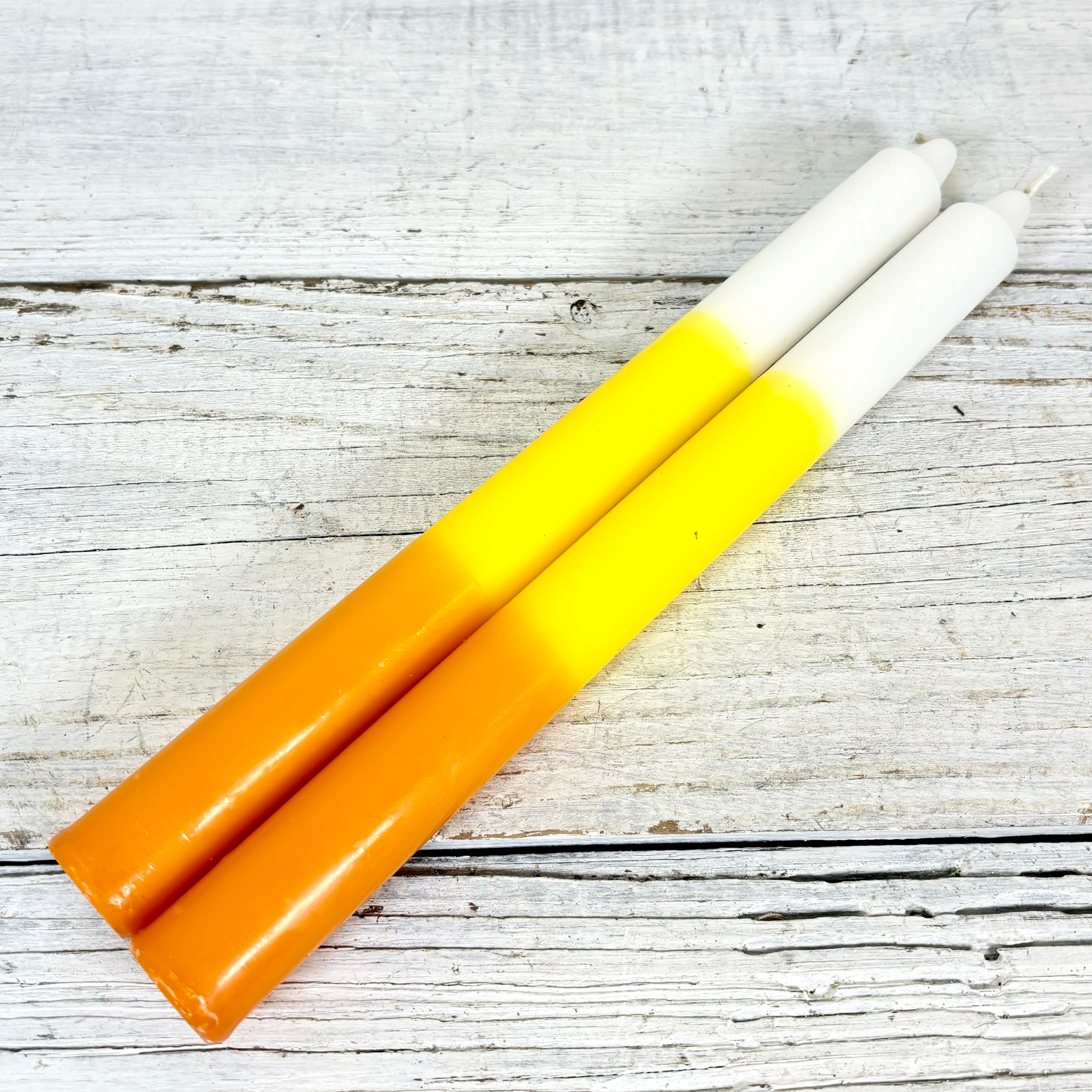 Candy Corn Elongated Candle Box of Two